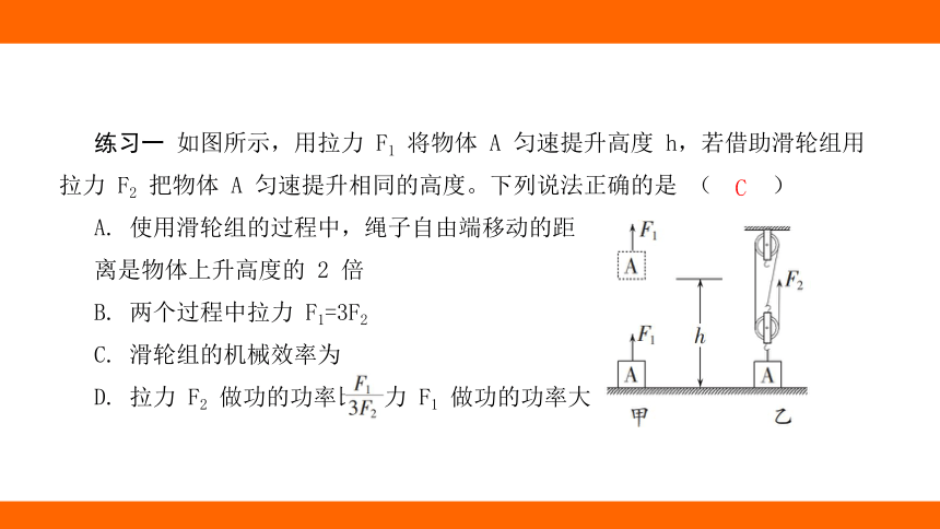 2024年河北中考物理教材知识梳理课件——第十五讲 斜面、滑轮组及机械效率(共36张PPT)