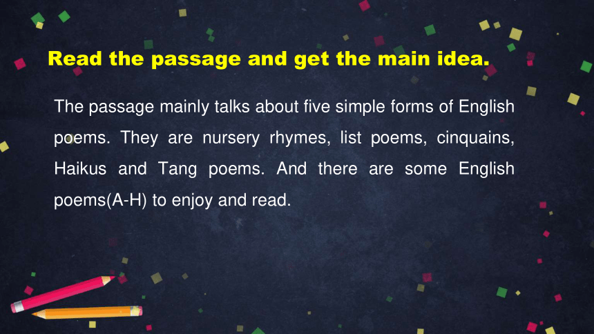 人教版英语高二选修六Unit 2 Poems Lesson 2   A few simple forms of English poems 课件（55张ppt）