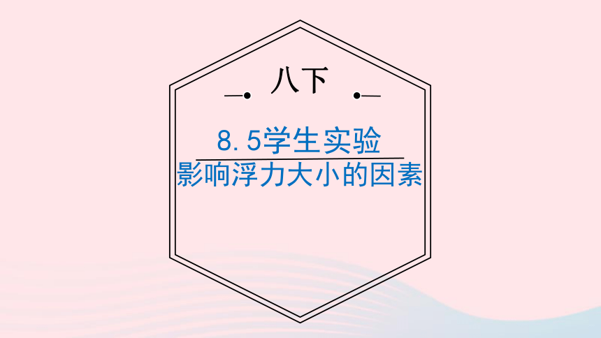 八年级物理下册8.5探究—影响浮力大小的因素课件（23张）