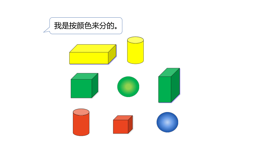 冀教版数学一年级上册整理与评价 简单立体几何的认识以及简单的物体分类课件（23张PPT)