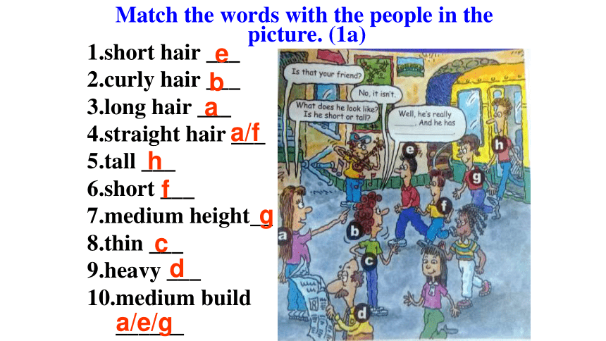 Unit9 What does he look like SectionA 1a-2d 课件＋音频 (共24张PPT)人教版英语七年级下册