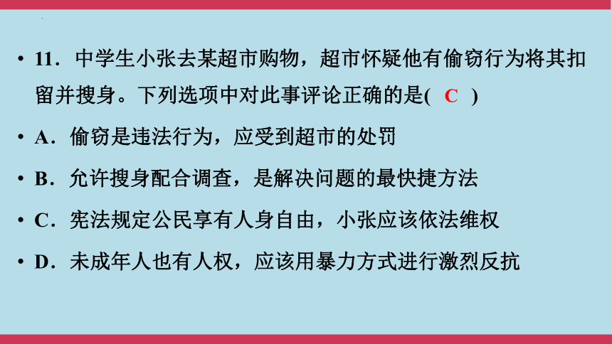 2024年中考道德与法治大课标专题突破九练模拟试题课件（33张PPT）（二）