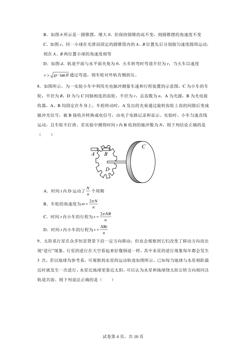 2023-2024学年湖南省浏阳市重点校联考高一下学期期中物理测试卷（含答案）