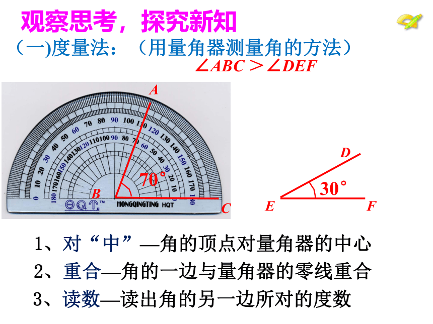 人教五四学制版六年级下册 9.3.2 角的比较与运算课件（32张PPT）