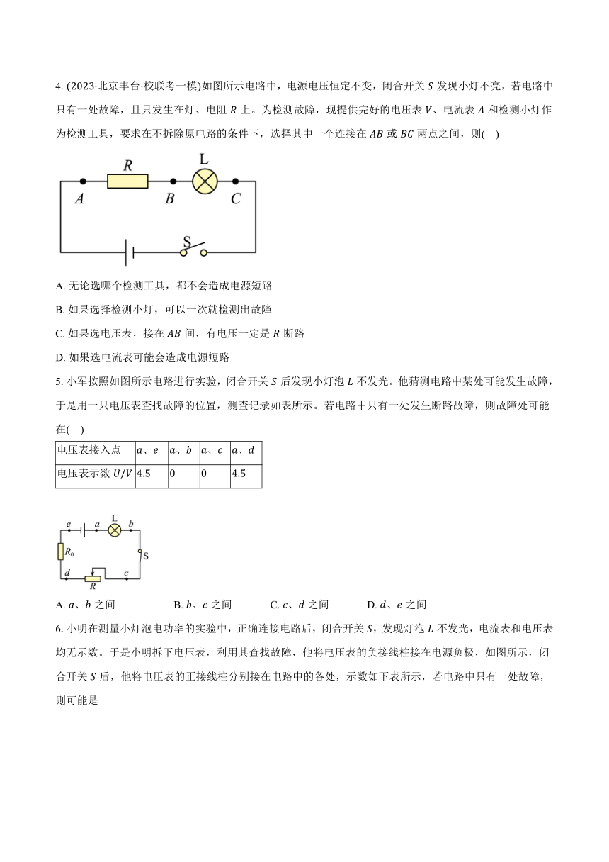 专题14-电路故障（含解析）-2024年中考二轮复习
