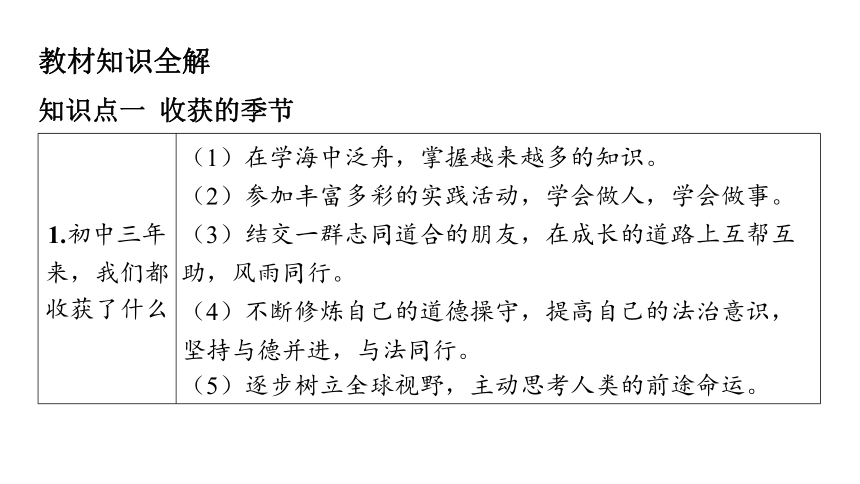 （核心素养目标）7.1 回望成长  学案课件(共17张PPT) 2023-2024学年道德与法治统版九年级下册