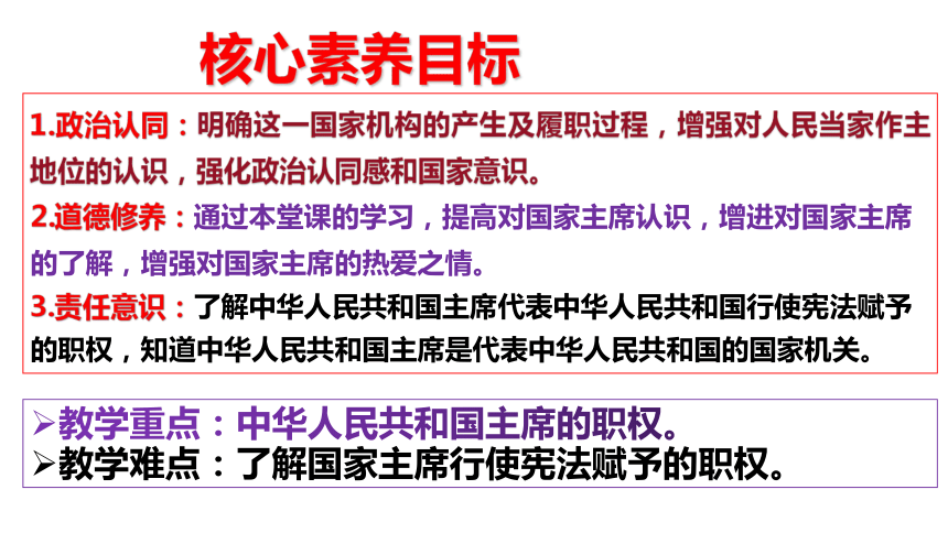 【核心素养目标】6.2中华人民共和国主席课件（共24张PPT）+内嵌视频