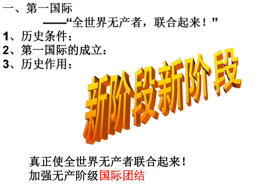 人民版高中历史必修第一册8.2《国际工人运动的艰辛历程》课件 (共32张PPT)