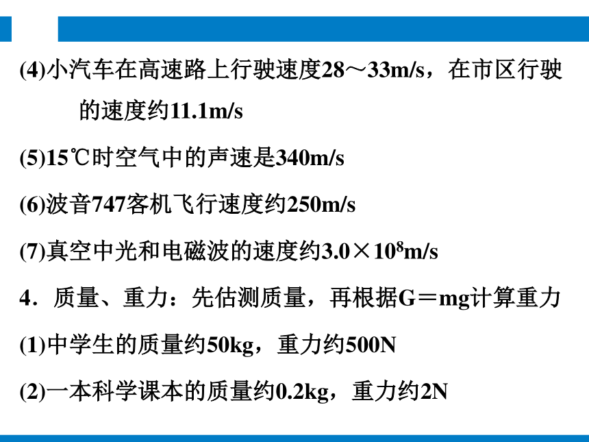 2024浙江省中考科学总复习知识清单物质科学(一)物理（课件 36张PPT）