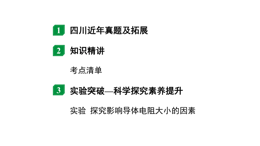 2024四川中考物理二轮重点专题研究 微专题 电流和电路  电压  电阻（课件）(共38张PPT)