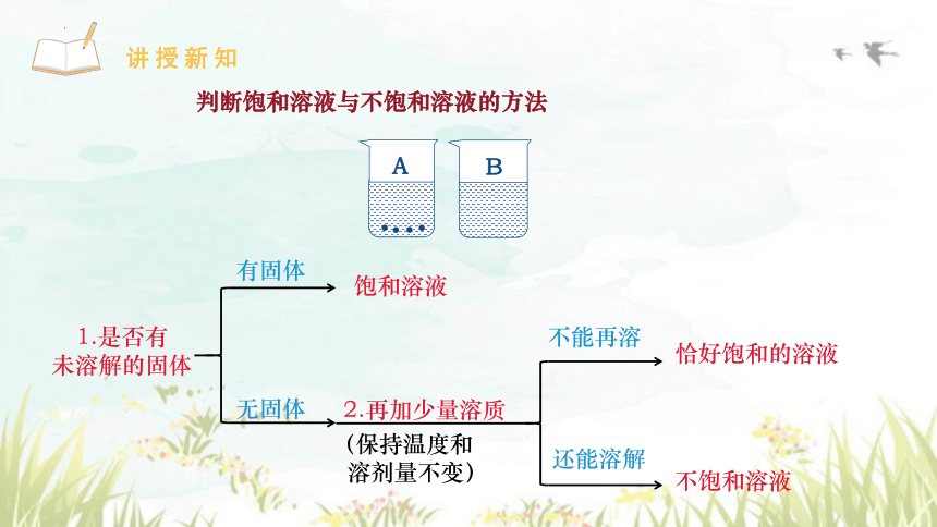 9.2溶解度（课时1饱和溶液）课件(共42张PPT)---2023-2024学年九年级化学人教版