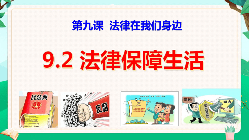 （核心素养目标）9.2 法律保障生活 课件(共28张PPT)