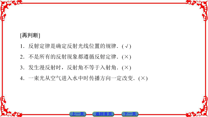 高中物理人教版选修3-4（课件）第十三章 光 1 光的反射和折射(共40张PPT)