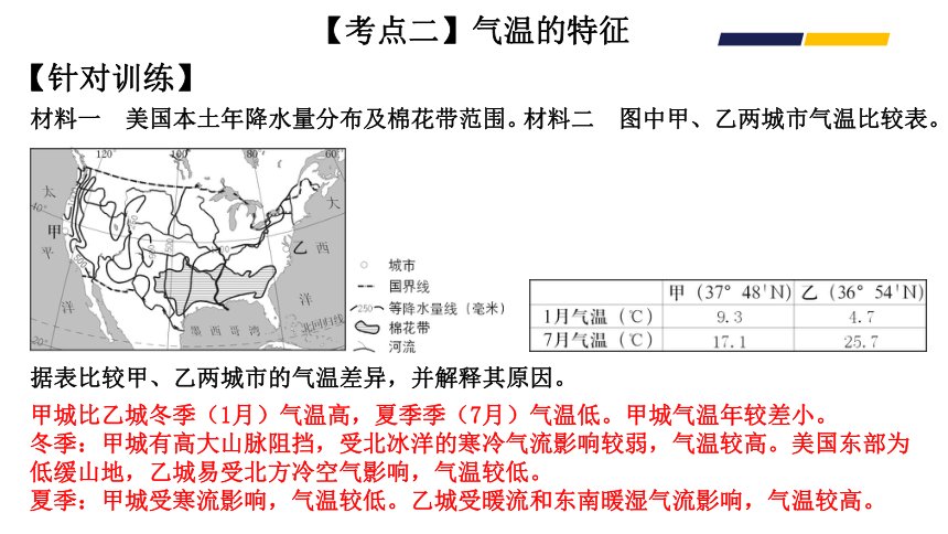 高考地理二轮复习  03微专题——气温 课件（20张PPT）