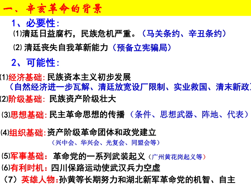 高中历史人教版必修一第13课-辛亥革命    课件(共33张PPT)