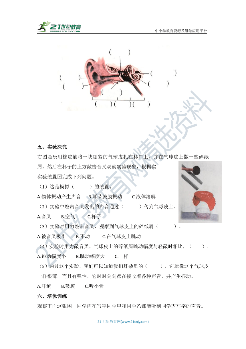 1.4《我们是怎样听到声音的》练习题