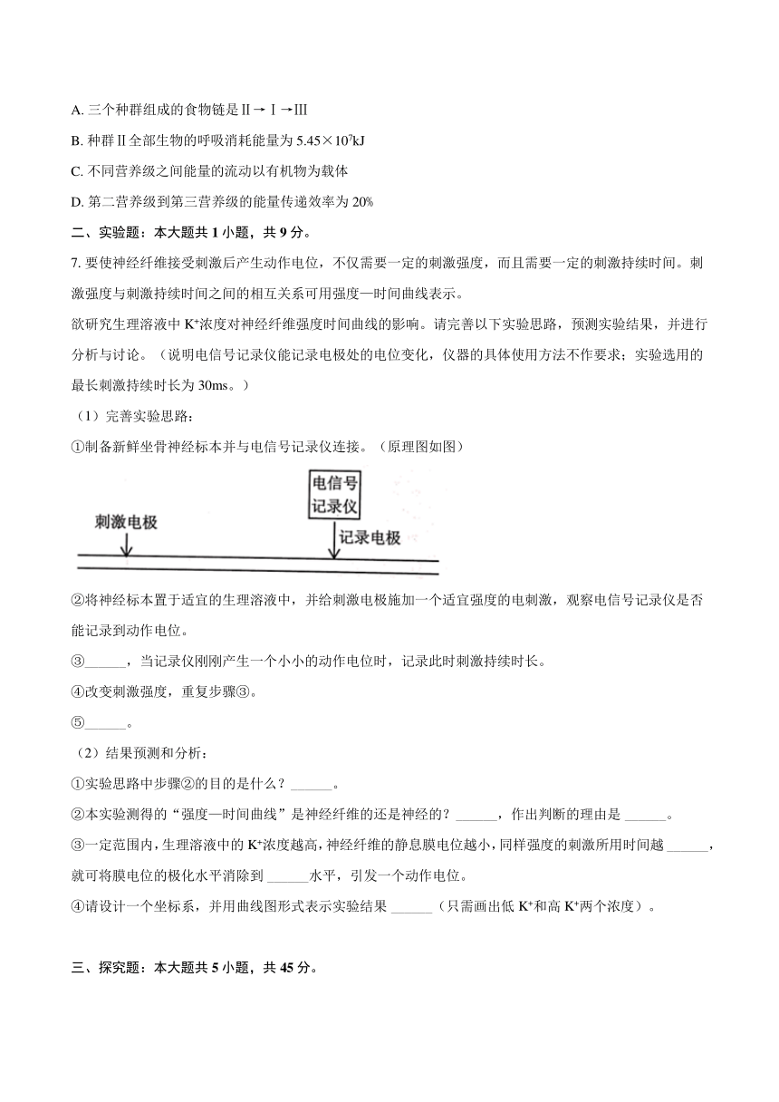 2024年陕西省高考生物第三次模拟试卷（解析版）