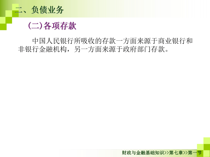 第七章金融业务-1 课件(共55张PPT)- 《财政与金融基础知识（第二版）》同步教学（高教版）