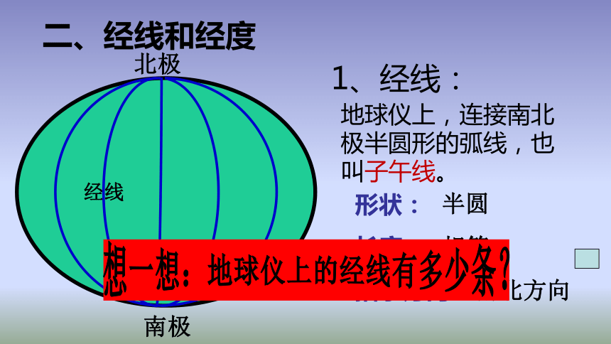 商务星球版地理七年级上册 第一章第二节 地球仪和经纬网 课件（共33张PPT，WPS打开）