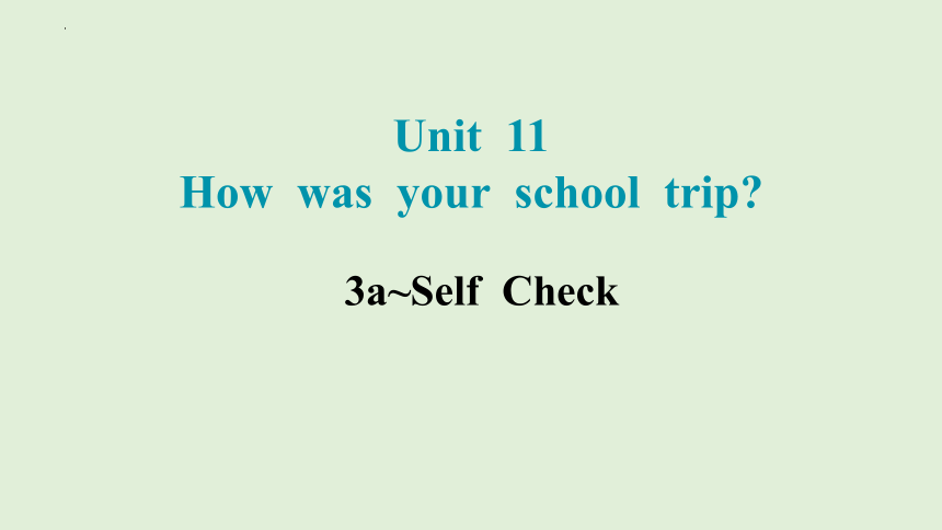 Unit 11 How was your school trip? Section B 3a~Self Check 课件(共21张PPT) 2023-2024学年人教版英语七年级下册