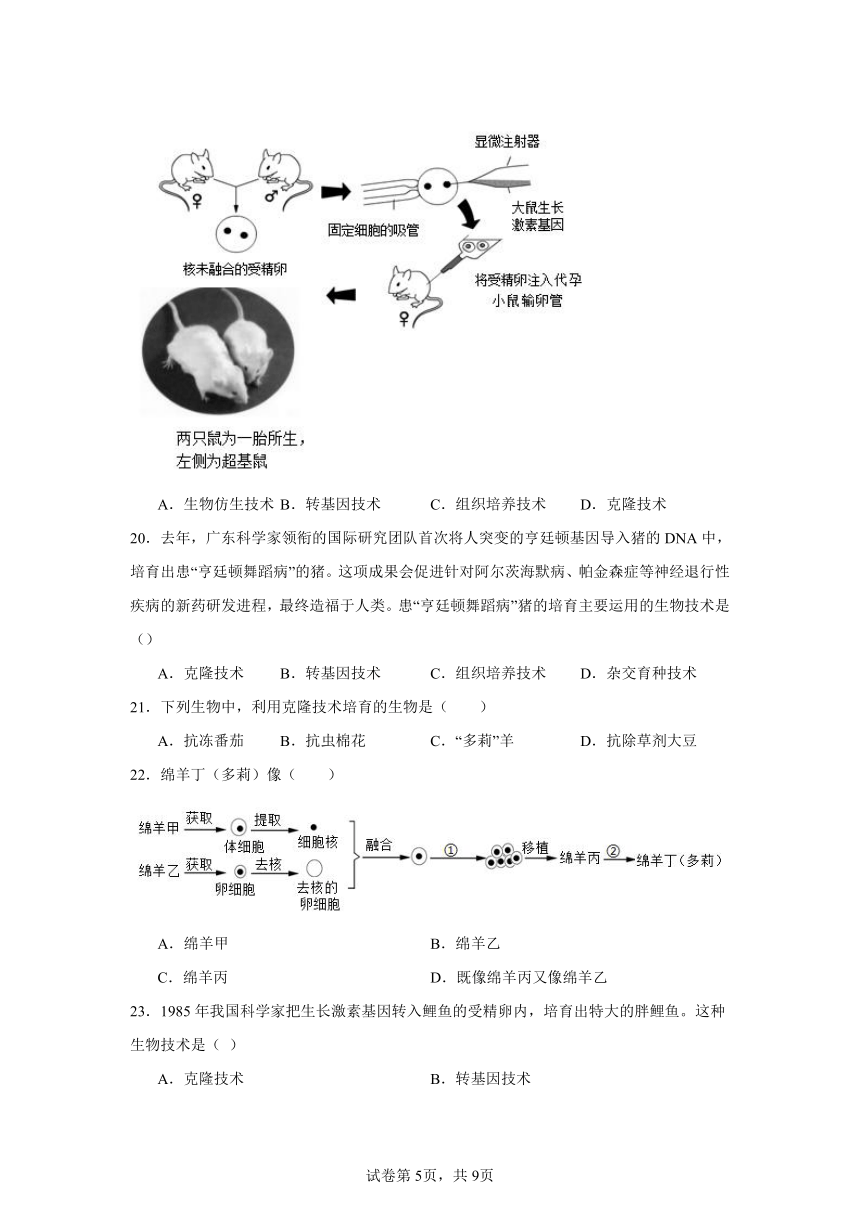 【二轮专题】重难点10----生物技术---中考生物（一）（含解析）