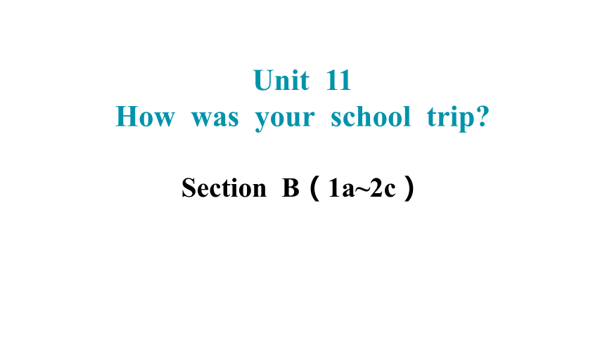 Unit 11 How was your school trip?  Section B（1a~2c） 课件(共29张PPT)2023-2024学年人教版英语七年级下册