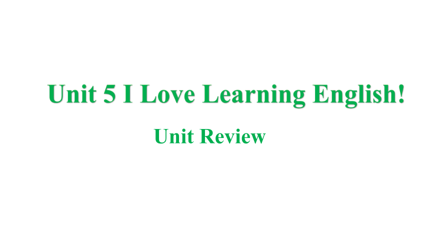 冀教版七年级下册Unit 5 I Love Learning English! Unit Review课件(共19张PPT)