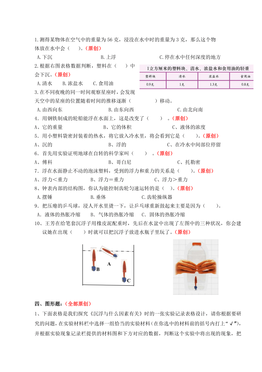 五年级下册科学试题-第二学期期末教学质量检测(含答案)  教科版（含答案）