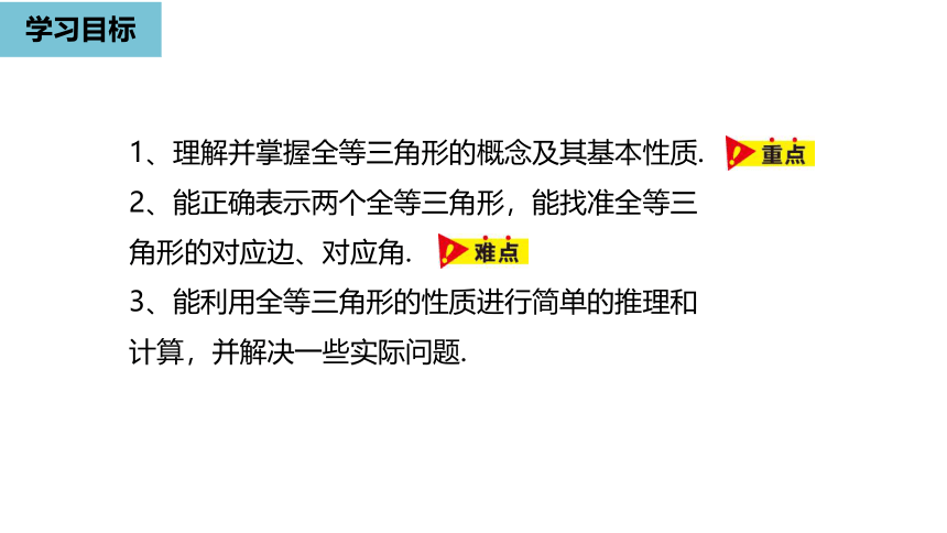 人教版八年级数学上册第12.1全等三角形课件（24张PPT)