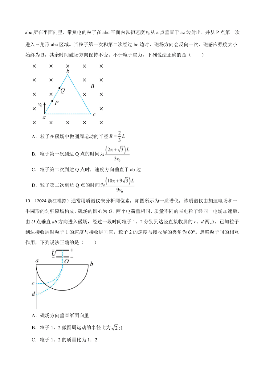 2024年高考物理磁场模拟真题检测卷（含解析）