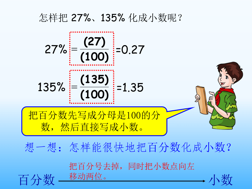 六年级上册数学课件 1.8 百分数化成小数或分数  浙教版 (共23张PPT)