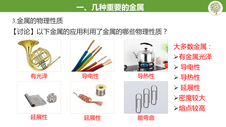 8.1 金属材料 课件(共42张PPT 内嵌视频)初中化学 人教版 九年级下册