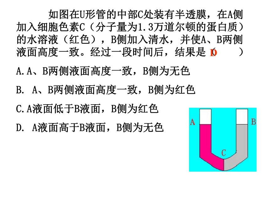 人教版生物必修一4．1物质跨膜运输的实例（共57张ppt）