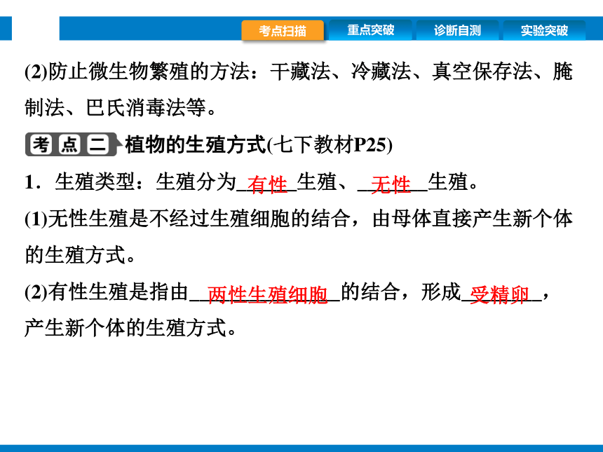 2024浙江省中考科学复习第9讲　细菌、真菌的繁殖　植物的生殖和发育（课件 39张PPT）