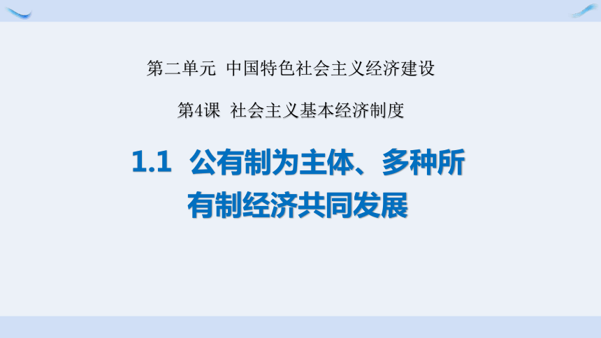 4.1社会主义基本经济制度 课件