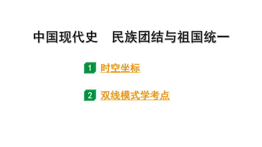 2024四川中考历史二轮中考题型研究 中国现代史 民族团结与祖国统一（课件）(共18张PPT)