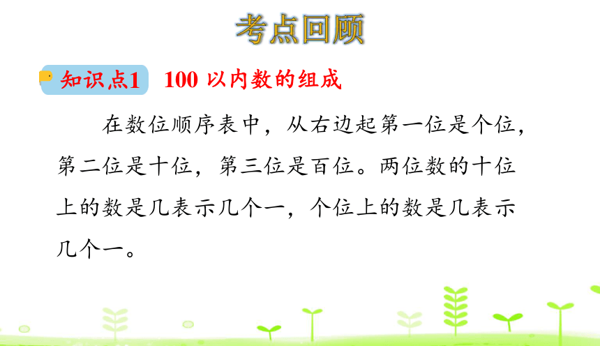 人教版数学一下 第8单元 总复习8.1 100以内数的认识和加减法 课件（23张）