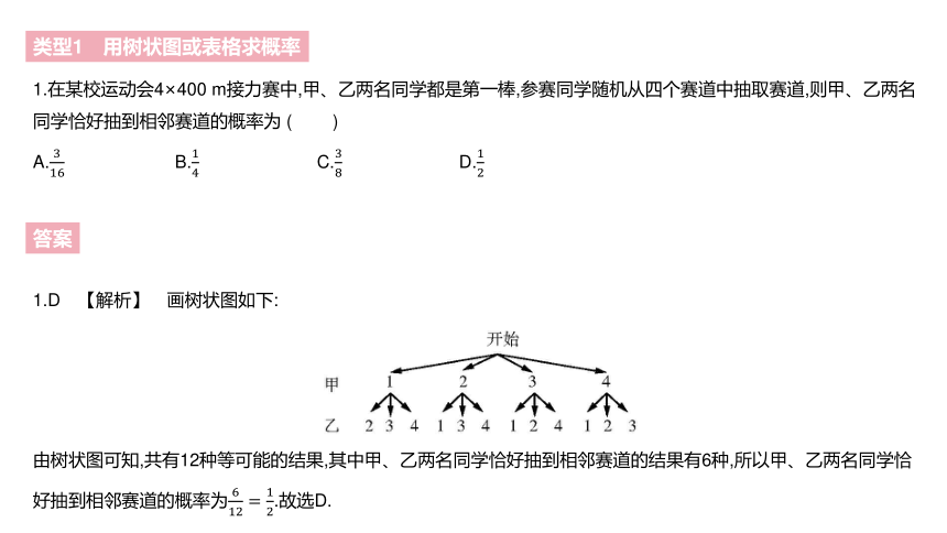 北师大版九年级上册数学第三章概率的进一步认识素养拓展+中考真题课件（62张PPT)