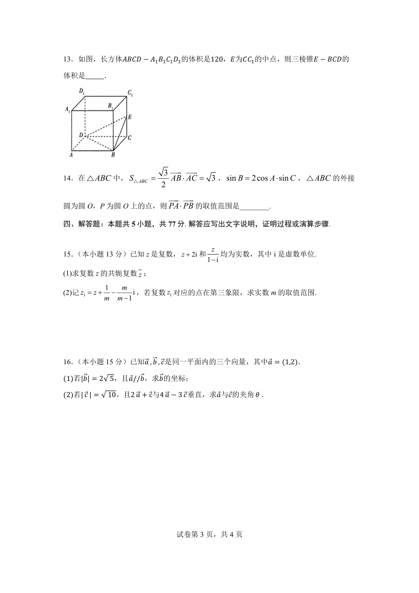 山东省济南市重点高中2023-2024学年高一下学期5月期中考试 数学（PDF版，含解析）