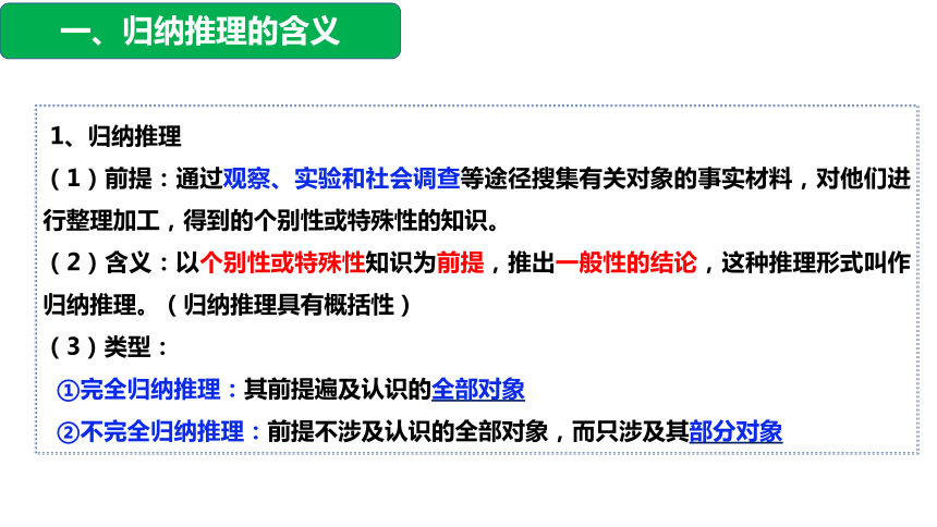 【核心素养目标】高中政治统编版选择性必修三7.1归纳推理及其方法课件（共34张ppt）