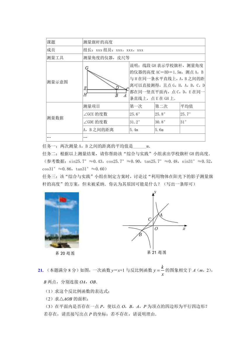 2024年山东省枣庄市台儿庄区九年级第二次模拟考试数学试题（含答案）