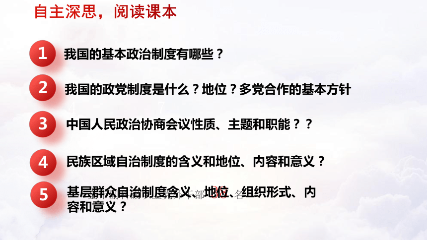 （核心素养目标）5.2基本政治制度课件（共32张PPT）