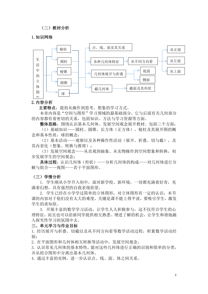 北师大版七年级数学上册 第1章《丰富的图形世界》 单元作业设计+单元质量检测作业（PDF版，6课时，无答案）