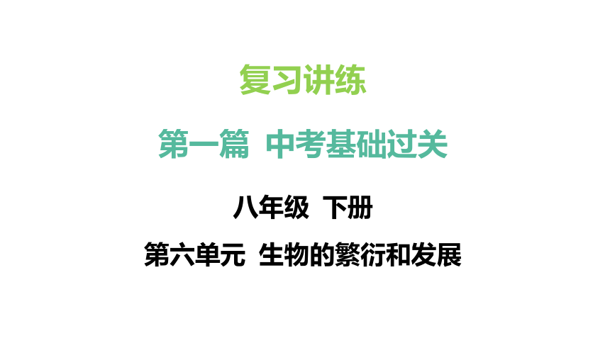 第一篇 第六单元 第二章 生物的遗传和变异  课件(共43张PPT) 2024中考生物北师版总复习专题突破(冀少版)