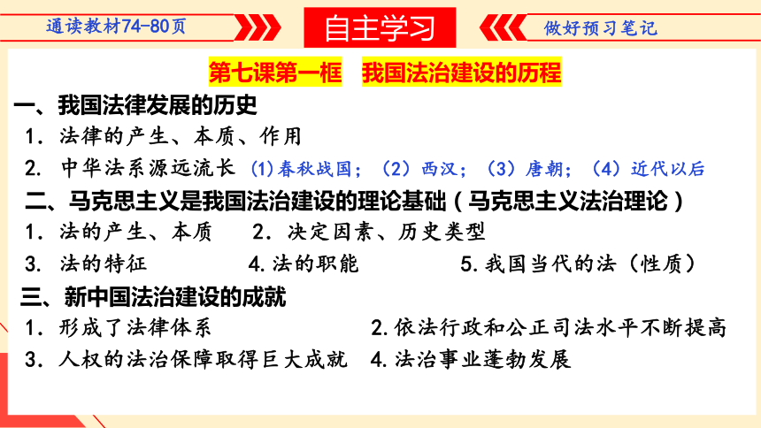 7.1 我国法治建设的历程 程课件(共47张PPT)-2023-2024学年高中政治统编版必修三政治与法治