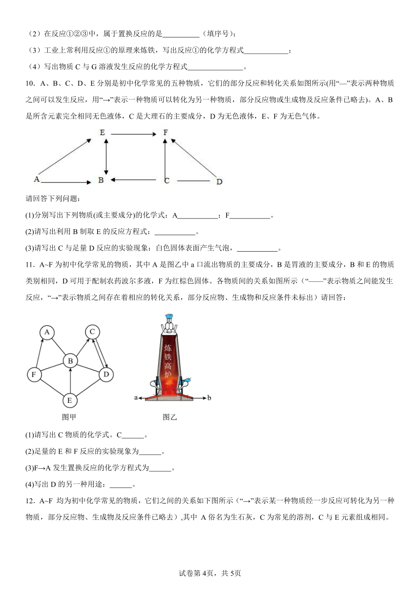 2024年中考科学重点题型突破----推断题（含解析）