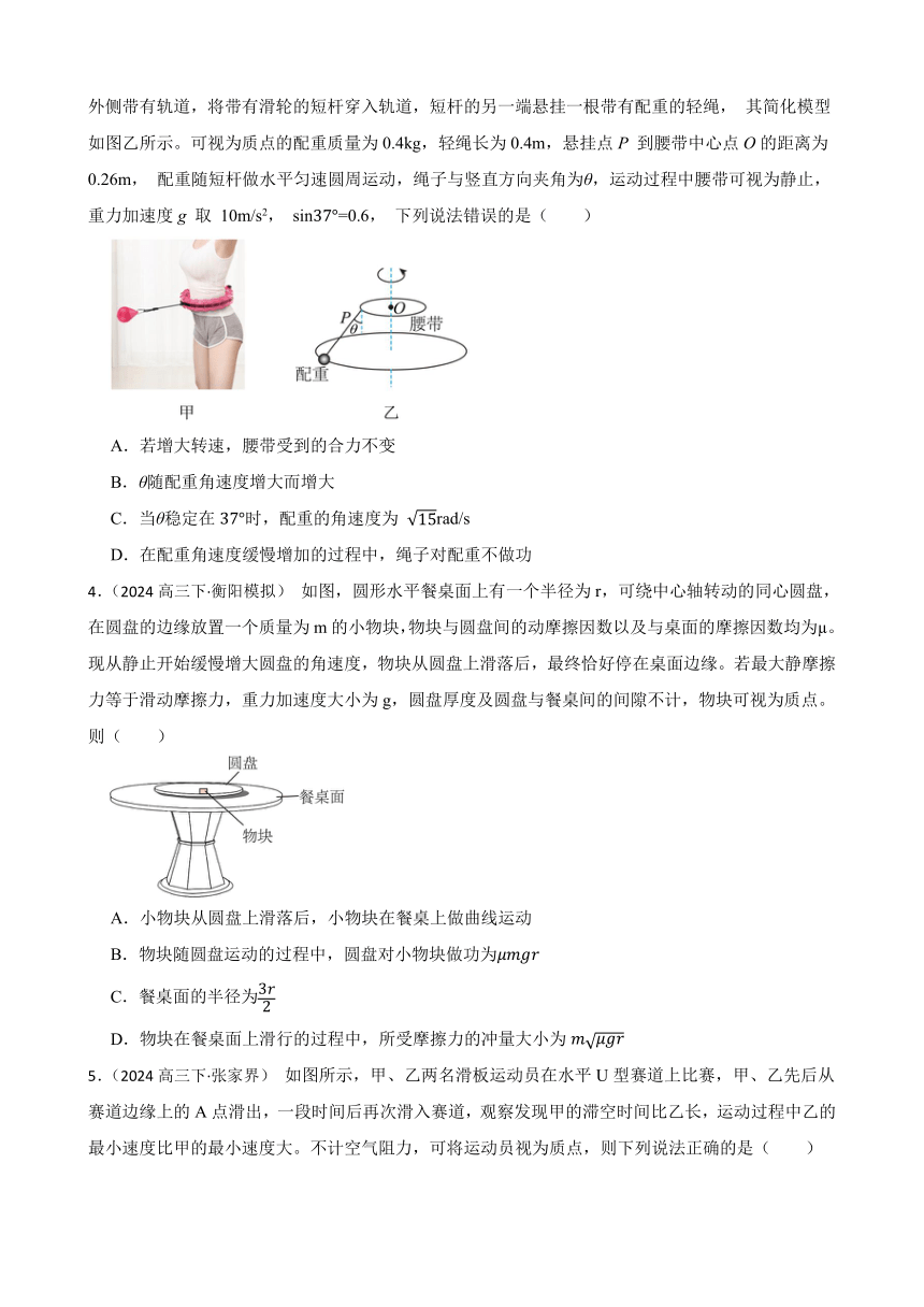 2024年高考物理曲线运动模拟真题检测卷（含解析）