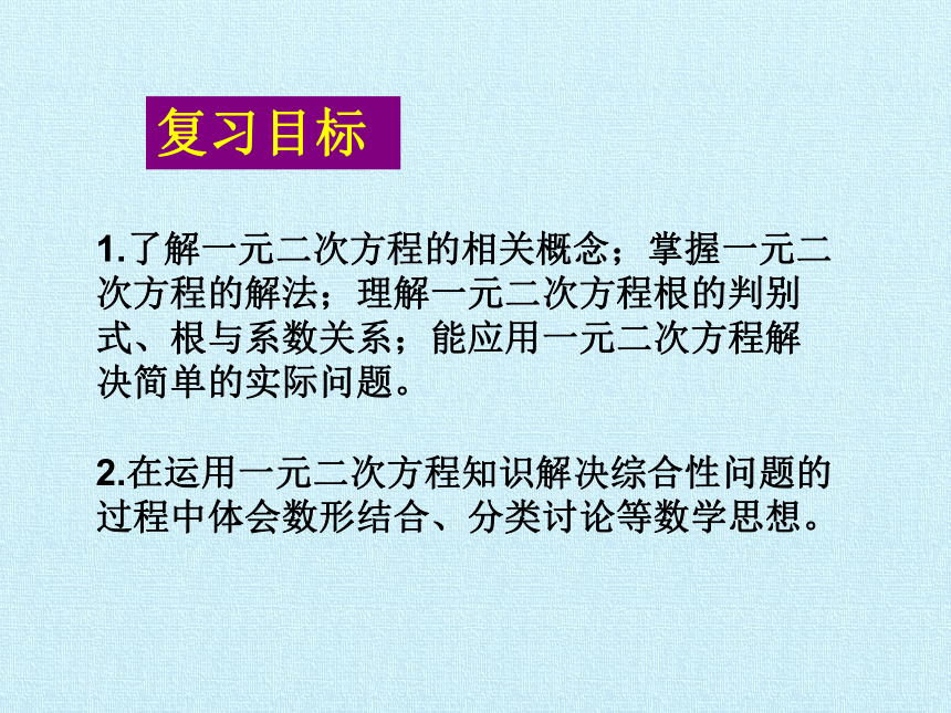 苏教版九年级数学上册第1章一元二次方程复习课件（25张ppt）