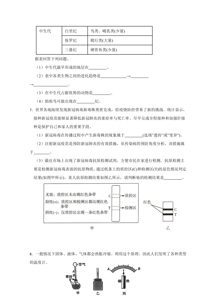 2024年浙江省科学中考考前每日一练 第50卷（含解析）