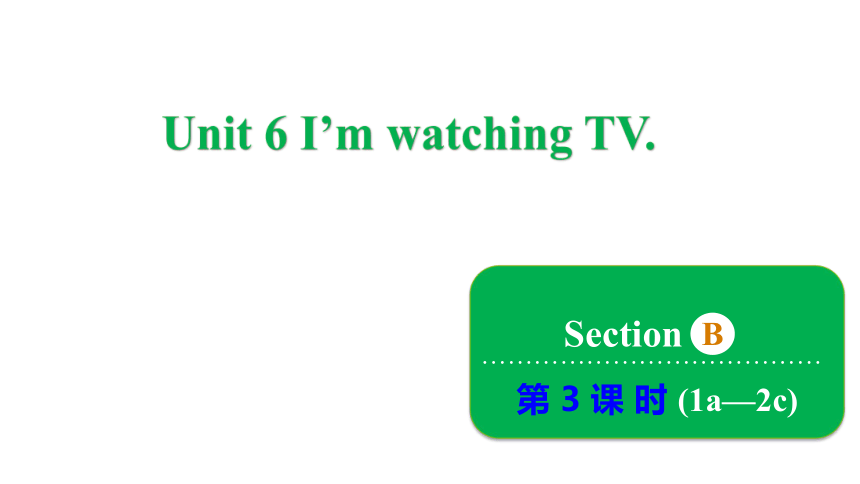 人教新目标(Go for it)版七年级下册Unit 6 I'm watching TV. Section B 1a~2c课件(共30张PPT)